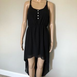 Black hi-lo dress